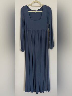 Motherhood Maternity Long Sleeve Navy Maxi Dress Size XS
